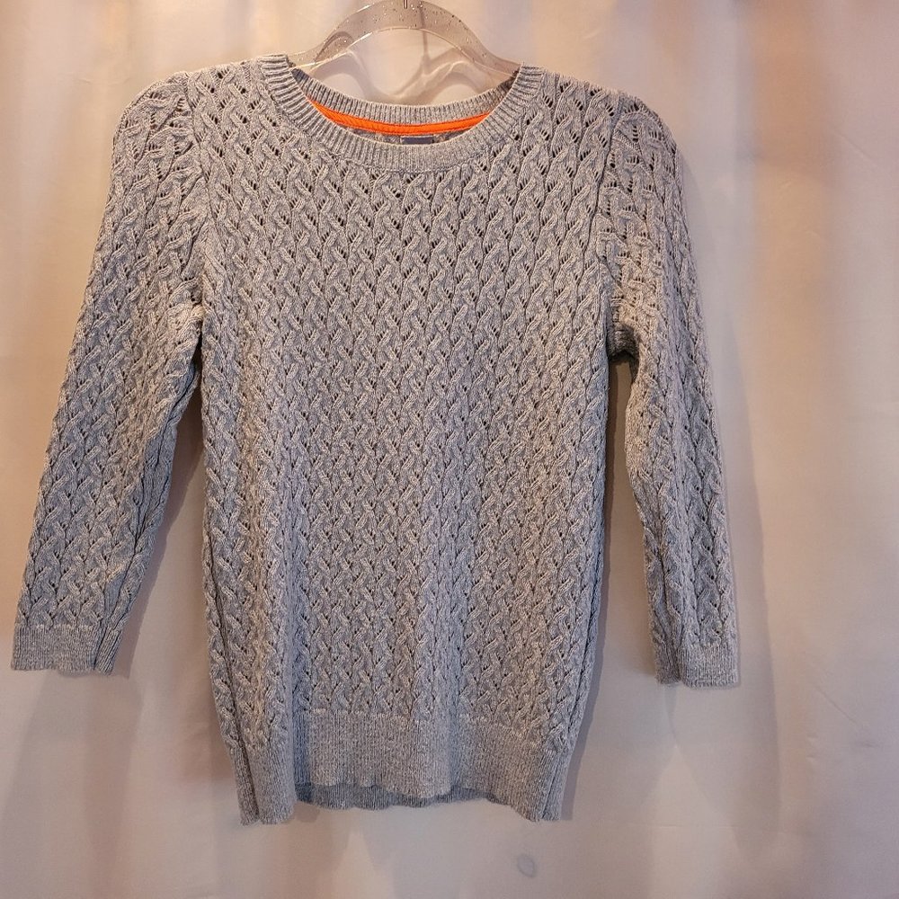 JCPenney Gray Mini Cable Cozy Sweater Size M
